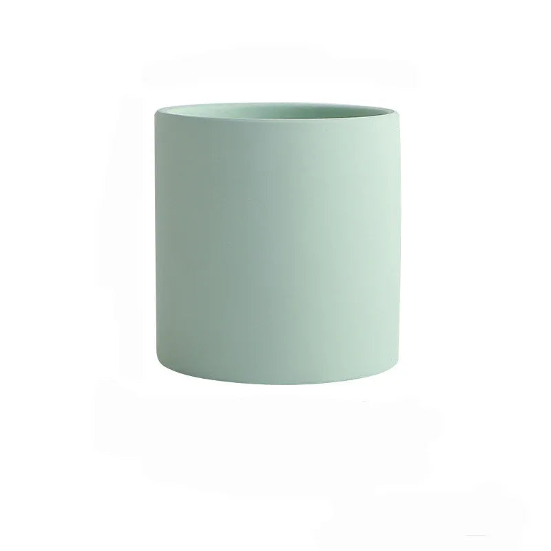 Pot de fleurs en céramique avec tube droit et plateau - IVOIRART.COM