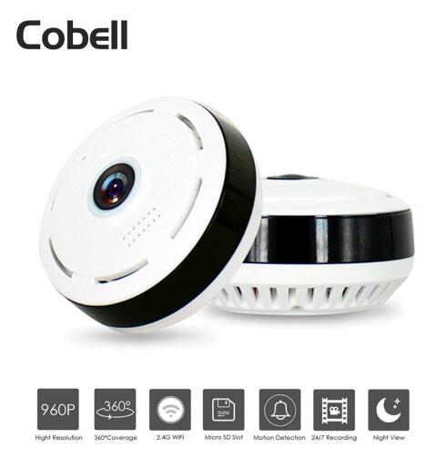 Caméra IP Wifi Cobell 960P, Sécurité Domicile Sans Fil, Panoramique 360° VR