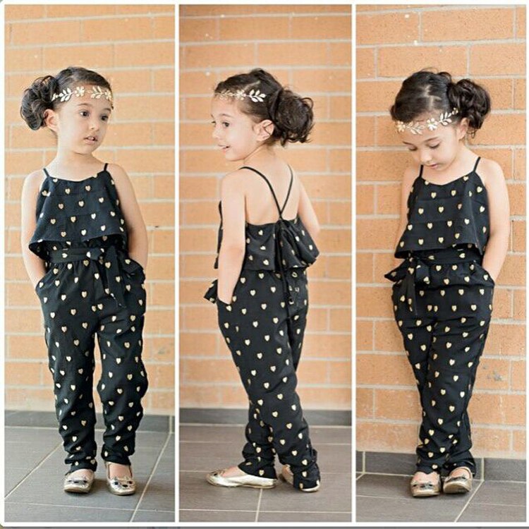 Ensemble d'Été Tendance pour Filles : Combinaison Sans Manches à Pois en Coton