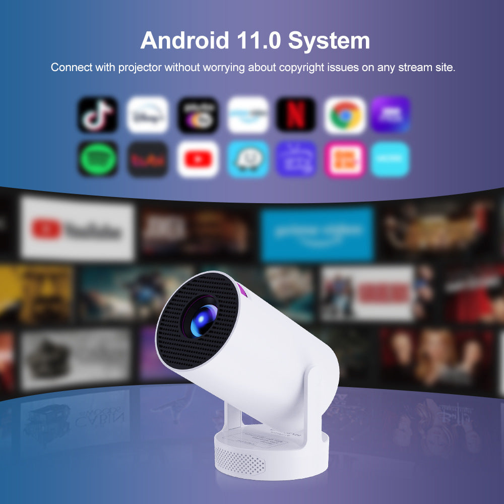 Projecteur HD Mini Portable pour la Maison en Forme de Pistolet, Compact et Puissant