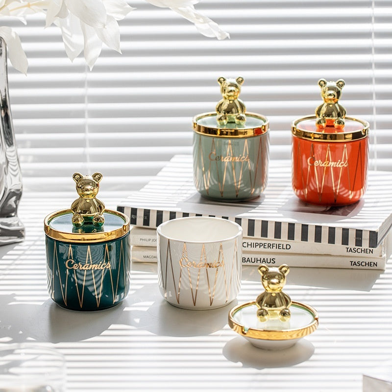 Cendrier en céramique de luxe léger, anti-vol de cendres pour la maison