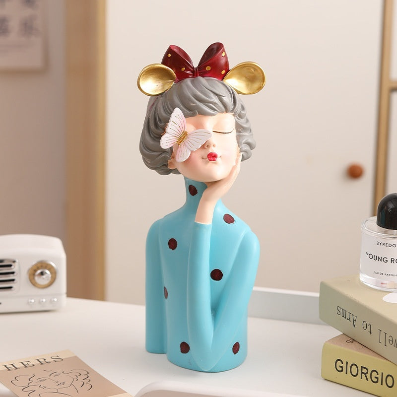 Cute Butterfly Girl Creative Home Bedroom Desktop Decoration