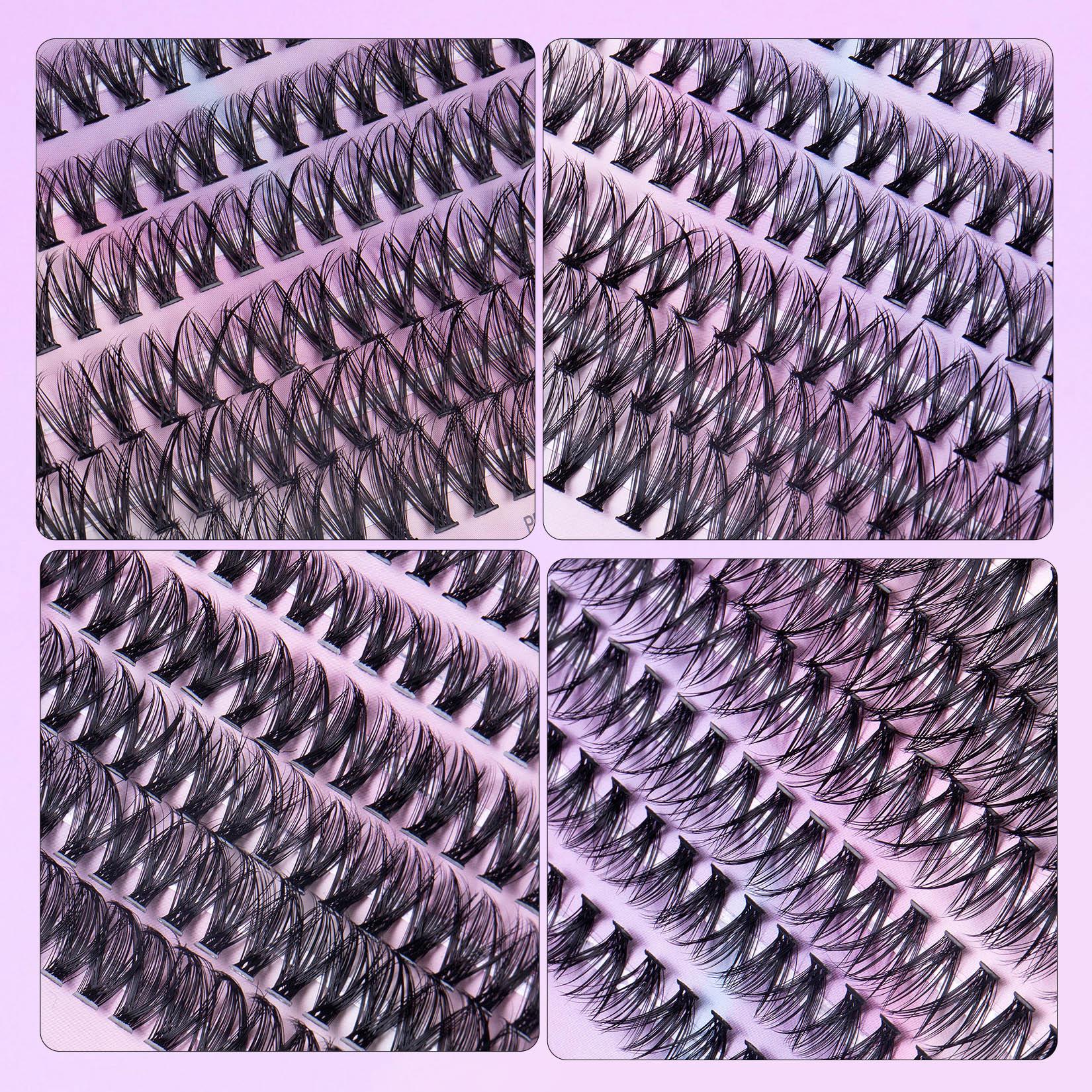 12 Rangées de 30D Plus 40D Groupes de 240 Cils Segmentés - IVOIRART.COM