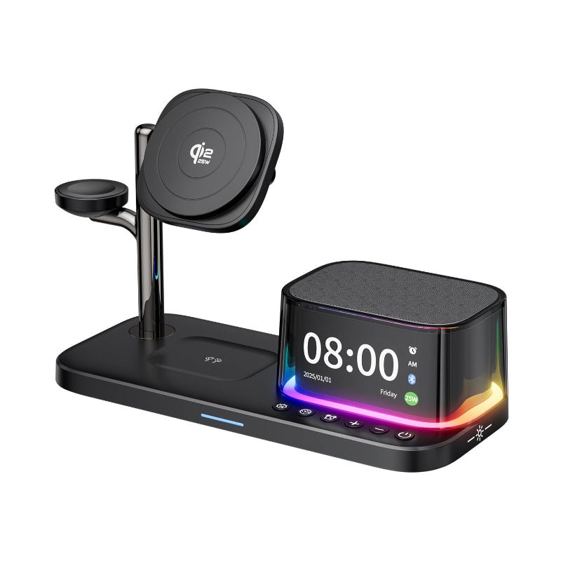 6-in-1 Magnetic Wireless Charger With Fast Chargingcompatible With Speakers Phones Earphones And Smartwatches - IVOIRART.COM