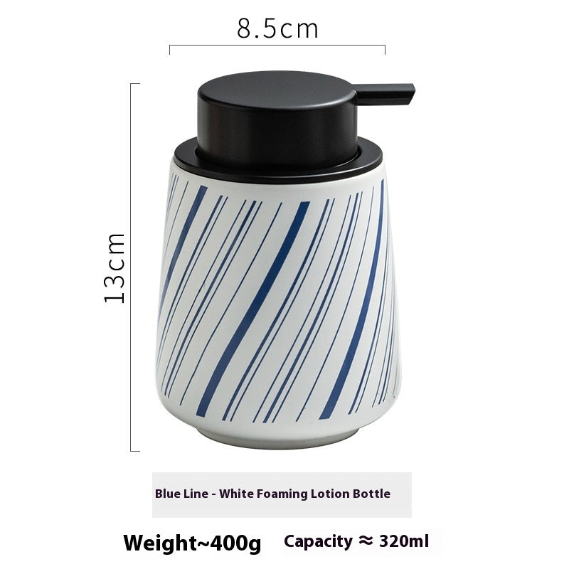 Bouteille en céramique mousse étincelante simple avec blocage de couleur moderne