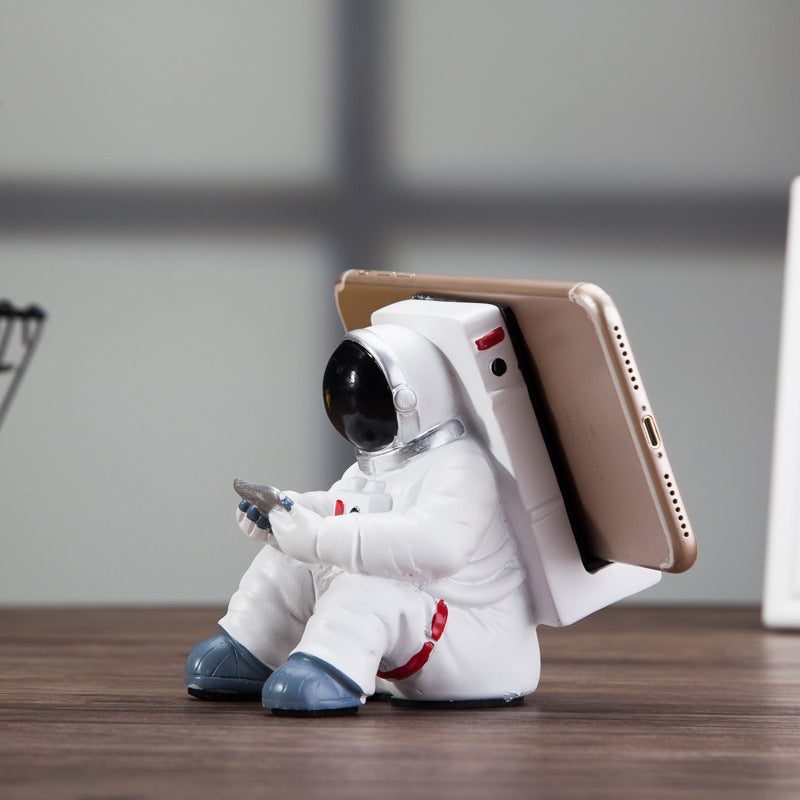 Support de téléphone mobile astronaute simple, porte-bureau étudiant, petit support mignon en résine, cadeau créatif et décoration de bureau