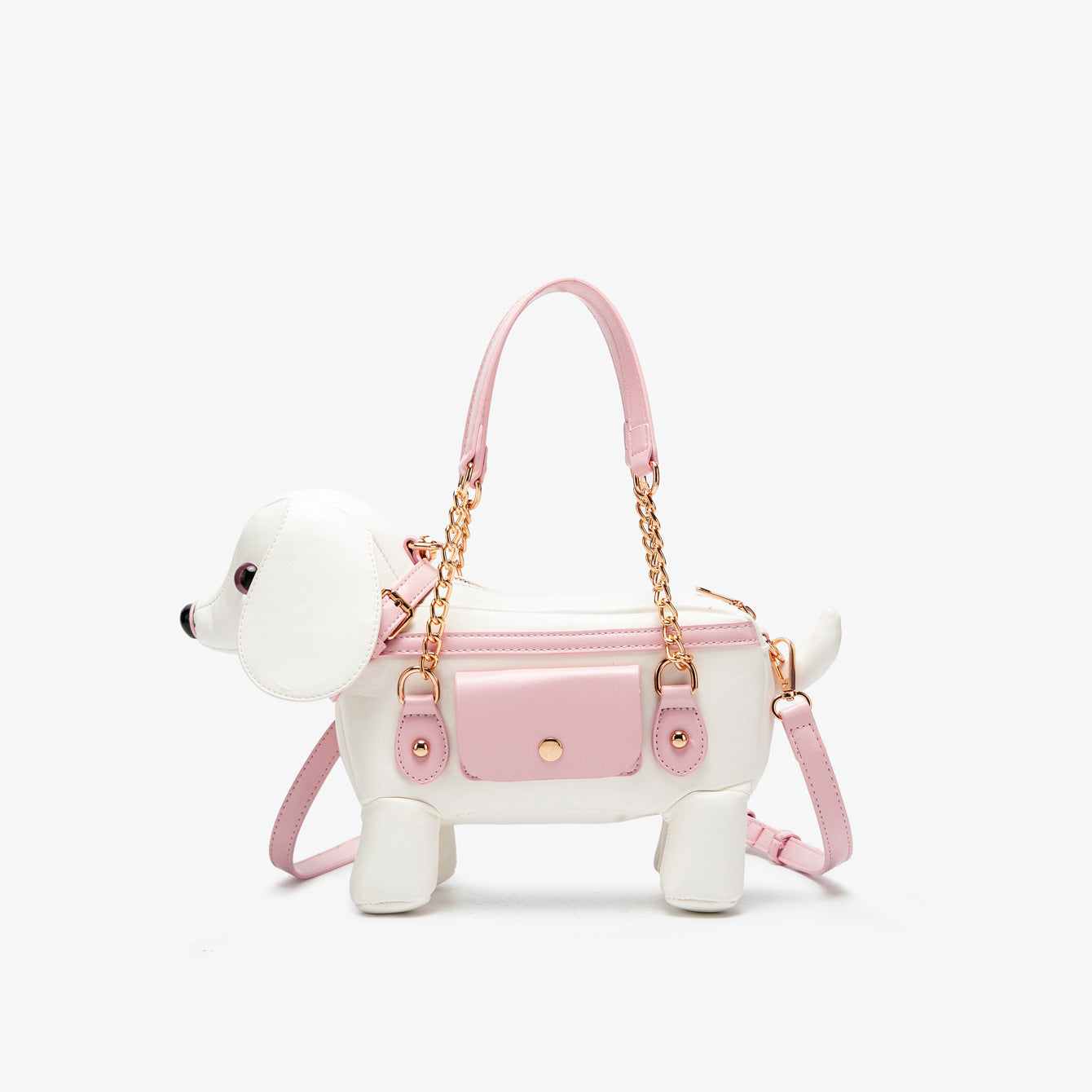 Sac Bandoulière Adorable en Forme de Chien en Peluche pour un Style Unique