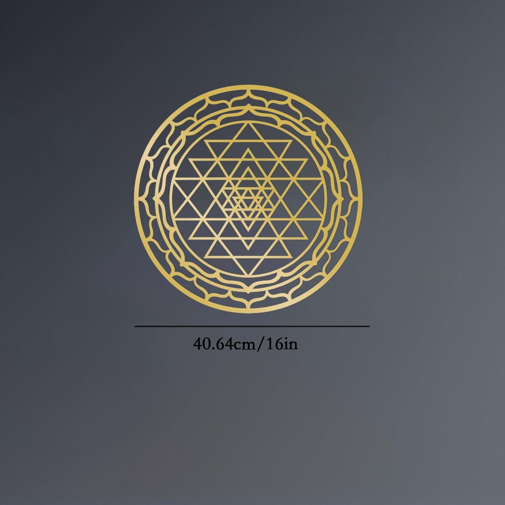 Art mural en métal de géométrie sacrée - Décor mandala Yantra fait main pour la maison