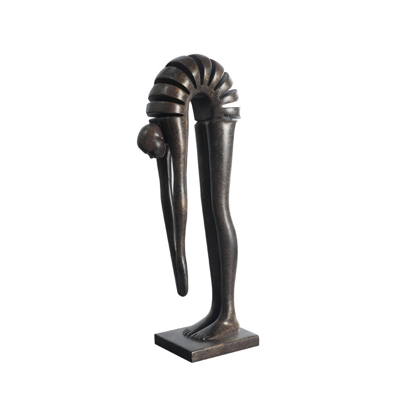 Ornements Sculptés en Portrait Courbé Minimaliste Abstrait