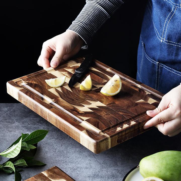 Planche à découper en bois massif pour cuisine
