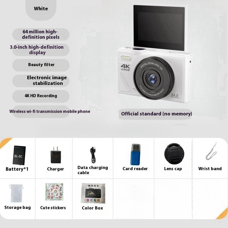 64 Million HD Student Entry-level Mirrorless CCD Camera - IVOIRART.COM
