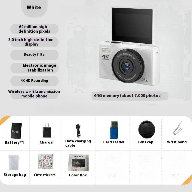 64 Million HD Student Entry-level Mirrorless CCD Camera - IVOIRART.COM