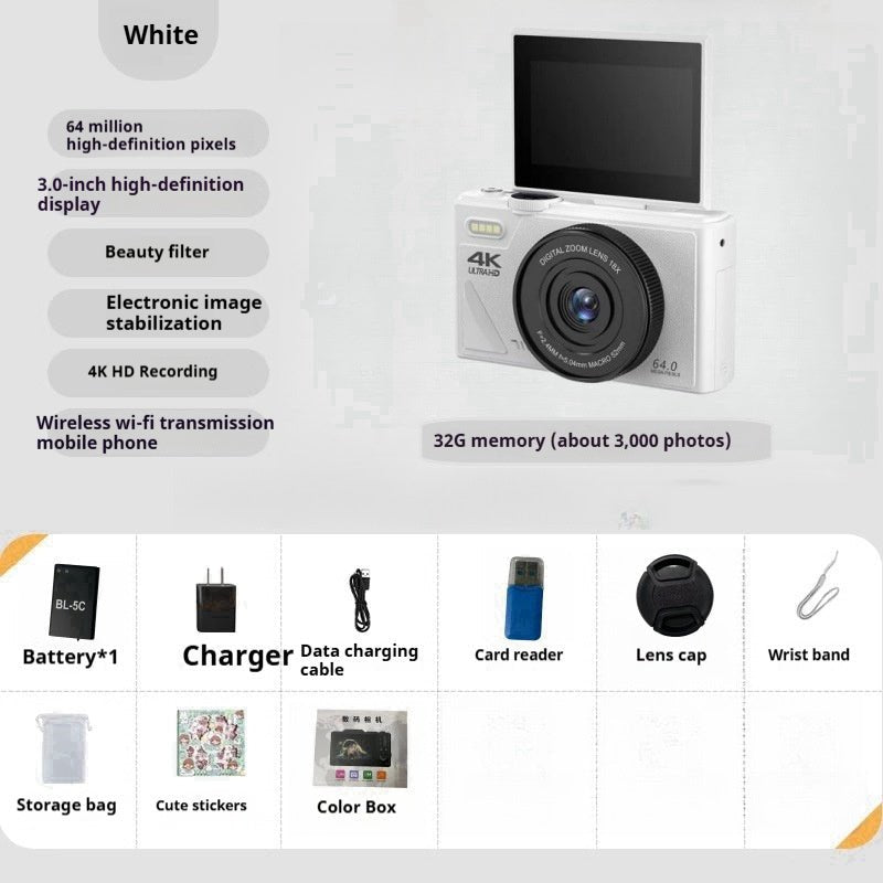 64 Million HD Student Entry-level Mirrorless CCD Camera - IVOIRART.COM