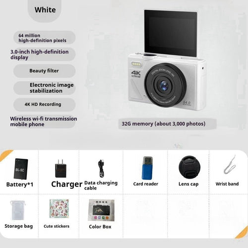 64 Million HD Student Entry-level Mirrorless CCD Camera - IVOIRART.COM