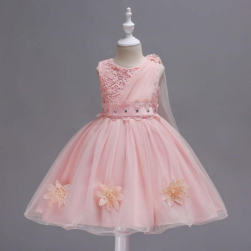 Robe élégante pour bébé fille en satin, polyester et coton confortable