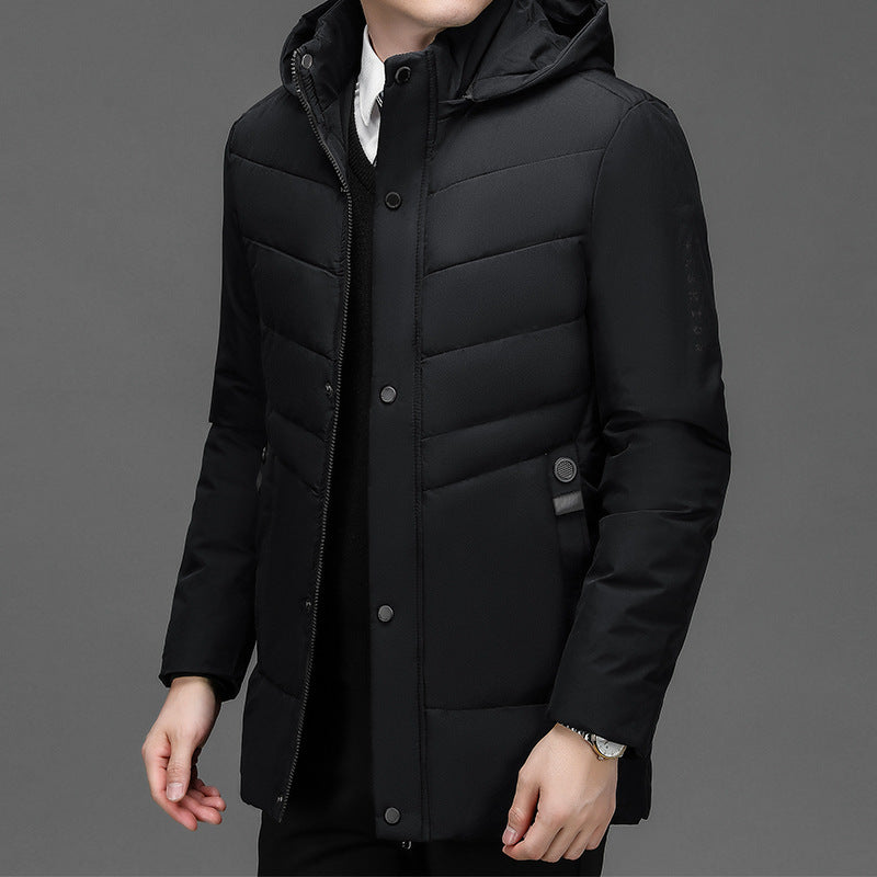 Manteau matelassé en velours chaud en coton pour seniors et quinquagénaires