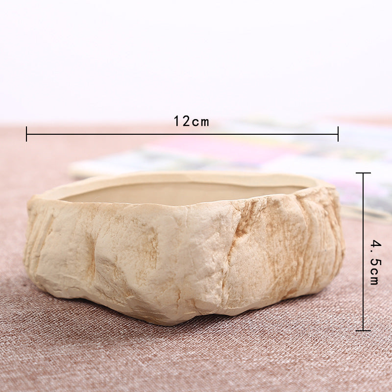 Mini Pot de Plante Succulente en Pierre Pottier Kiln Devient un Pot de Plante en Céramique Créatif