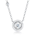 Collier pour Femmes en Argent S925 avec Moissanite D Couleur VVS1 Taille Ronde