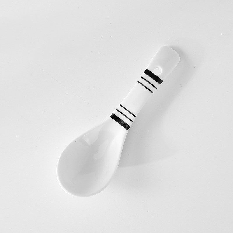 Cuillère Simple en Céramique Émaillée de Mode Maison