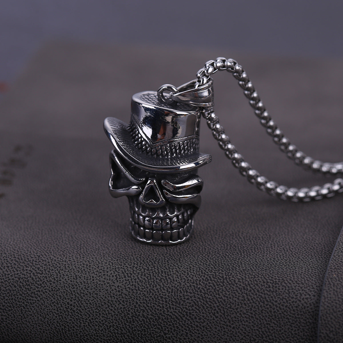 Pendentif Crâne en Acier Titane Exagéré pour Homme – Bijoux Punk