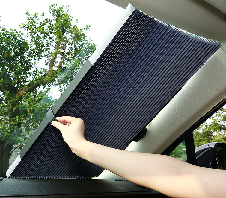 Pare-soleil télescopique automatique ajustable 4 tailles pour pare-brise voitures camions