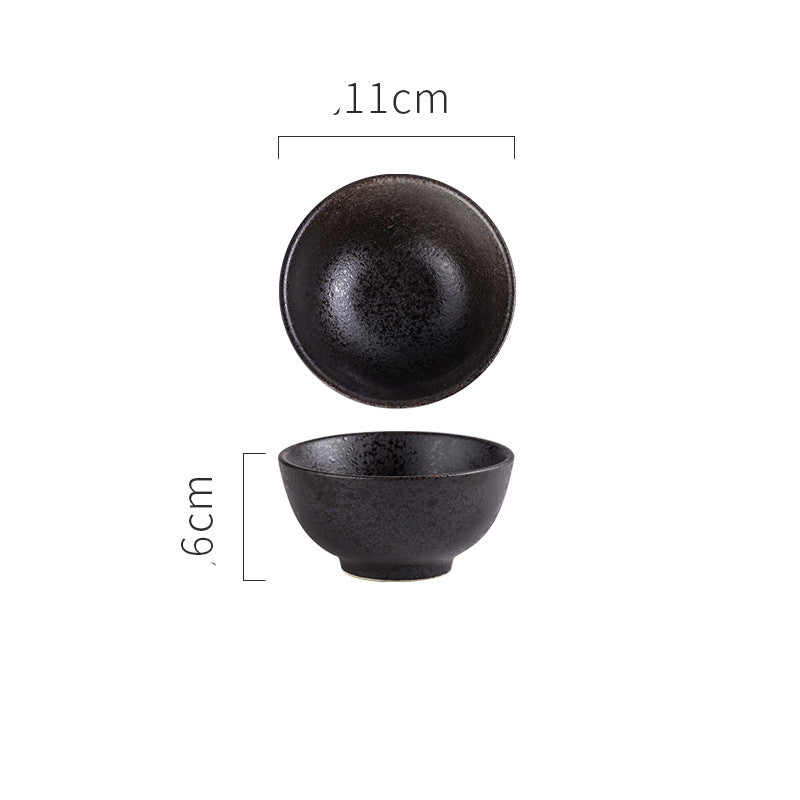 Japanese Bowl 4.5 Rice Bowl Ceramic  Small  Rice Bowl Soup Restaurant Spoon Plate Tableware Set