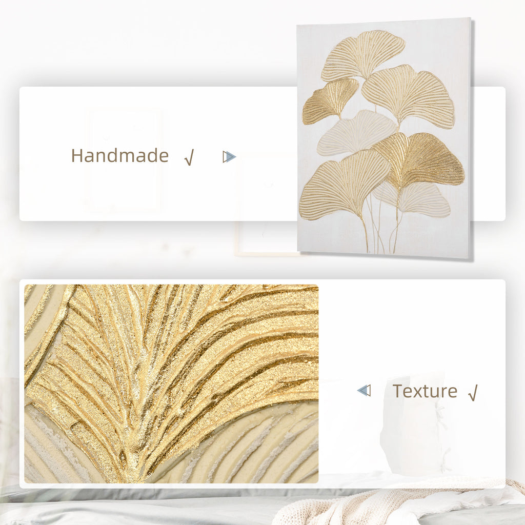 Art mural en toile peint à la main pour salon et chambre