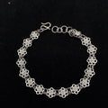 Bracelet Fleur Relié en Argent Sterling 999, Élégant et Doux, Cadeau Idéal Anniversaire & Fêtes