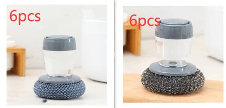 Brosse à Main avec Distribution de Savon pour Cuisine - Outil Nettoyant Poussoir 80 caractères