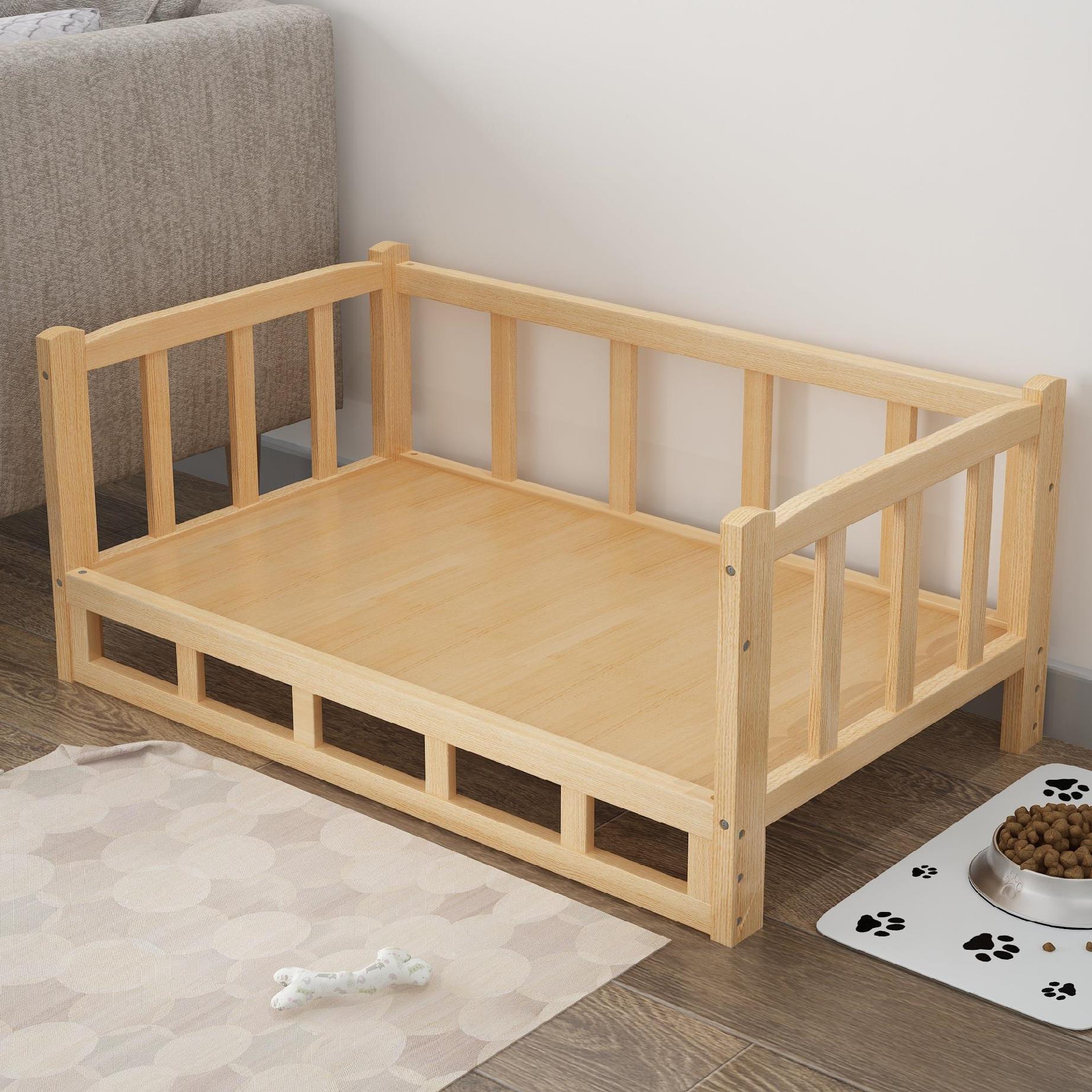 Lit d'été en bois pour chien – couchage élégant et confortable pour animaux