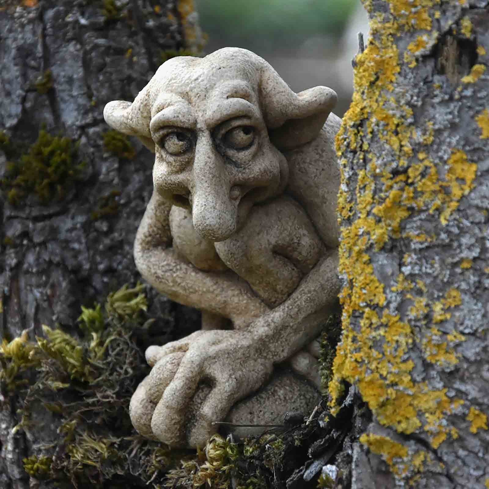 Sculpture gothique en pierre reconstituée Troll Artisanat en résine Gargouille Artisanat en résine Ornements