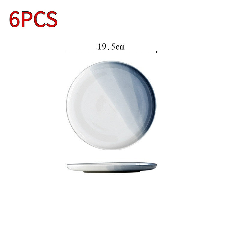 Creative Gradient Nordic Ceramic Tableware Western Plate Steak Plate