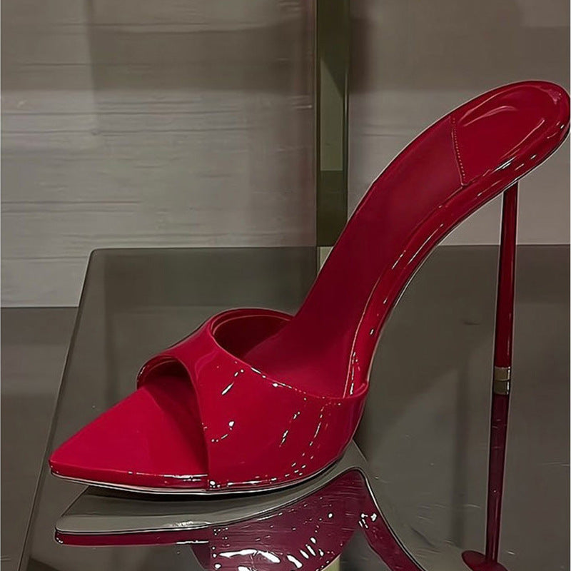 Mules Élégantes à Talons Aiguilles Pointus Style Minimaliste Européen et Américain Séduisant