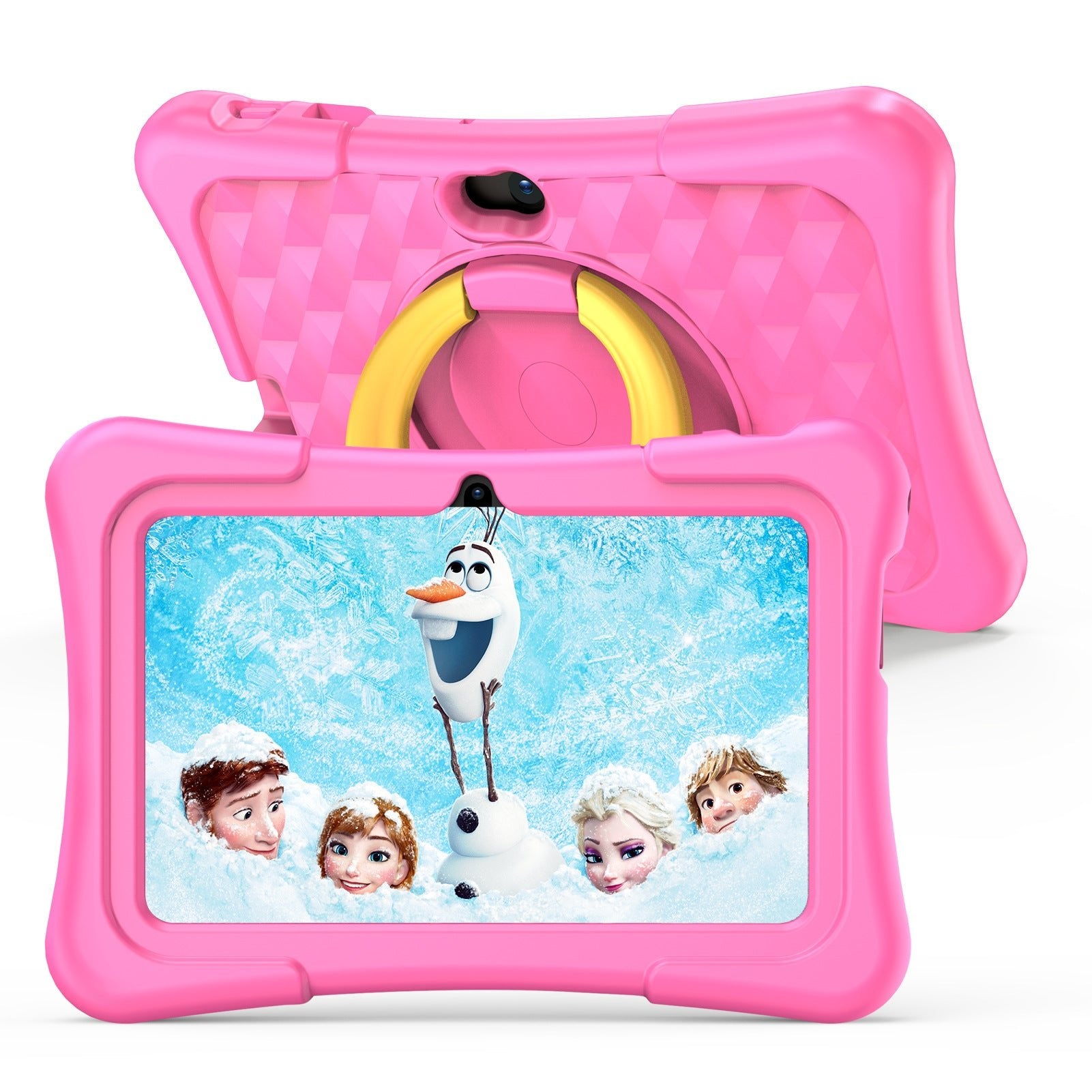 7-inch Children Education Flat With Protective Silicone Cover 360-degree Rotation Handle Bracket - IVOIRART.COM