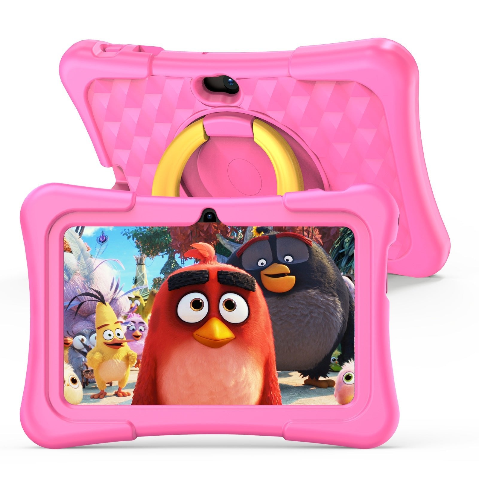 7-inch Children Education Flat With Protective Silicone Cover 360-degree Rotation Handle Bracket - IVOIRART.COM