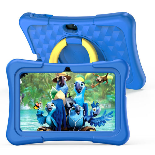 7-inch Children Education Flat With Protective Silicone Cover 360-degree Rotation Handle Bracket - IVOIRART.COM
