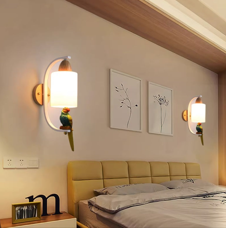 Lampe de Chevet Murale en Bois Massif Minimaliste et Créative pour Salon