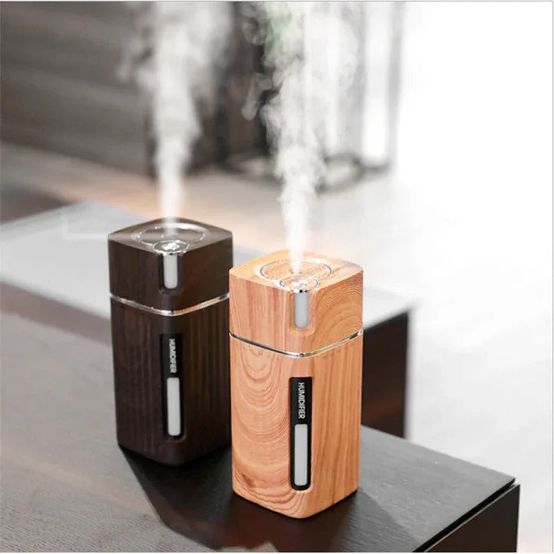 Humidificateur Électrique Diffuseur d'Huiles Essentielles Ultrasonique en Bois avec Lumière LED - IVOIRART.COM