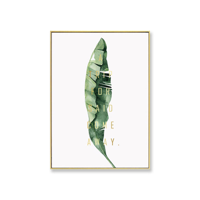 Peinture sur toile de plante verte pour décoration intérieure