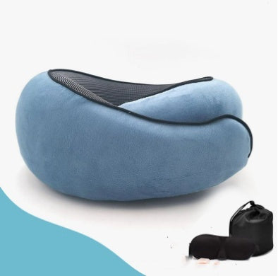 Coussin de Voyage Ergonomique U en Mousse à Mémoire Durable pour Nuque