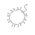 Bracelet de cheville ajustable en argent sterling 999 avec pampille muguet, style fée forêt, pour plage d'été et cadeaux romantiques pour femmes