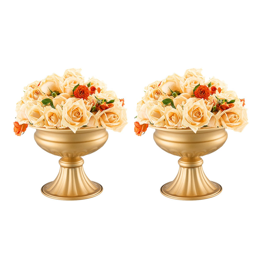 10PCS 16cm/6.3” Tall Wedding Flower Vase, Metal Wedding Centerpiece, Gold Floral Arrangement Stand Display Rack For Tables Wedding Dinner Party, Anniversary Ceremony Birthday Event Decor
