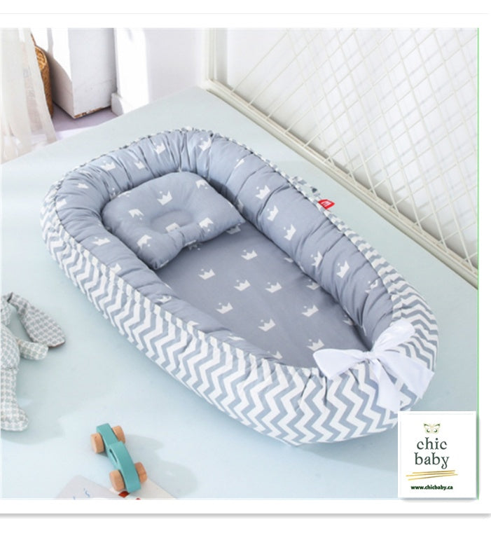 Lit bébé portable amovible et lavable en coton, berceau de voyage pour enfants