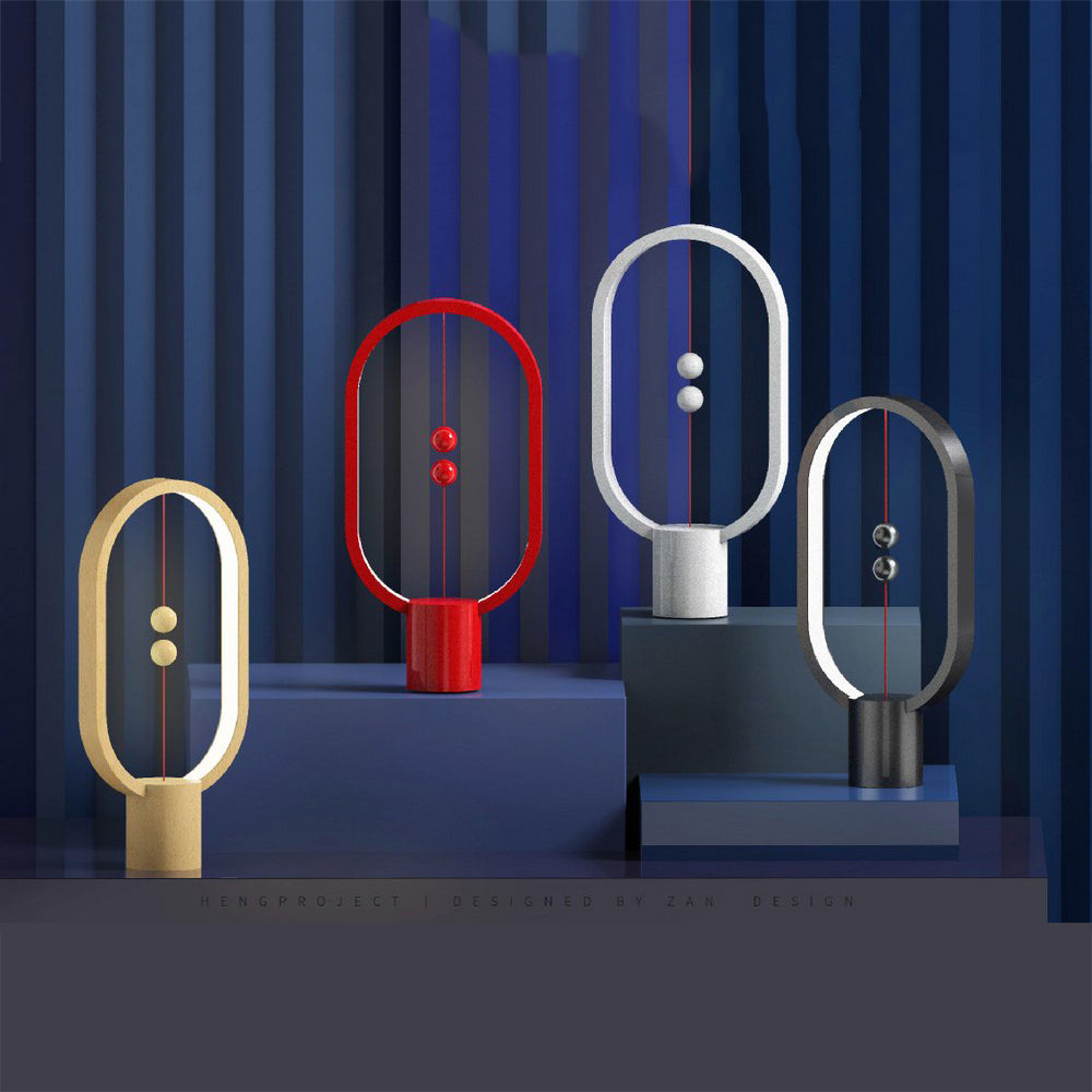 Lampe de Chevet Équilibrée Magnétique pour Chambre à Coucher avec Éclairage Ajustable