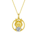 Collier Dragon du Zodiaque Chinois en Argent Sterling S925 Doré, Moissanite 1ct D Couleur VVS1, Poids 4,7g, Coffret Cadeau Certifié GRA