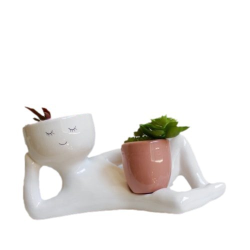 Succulent Pot de Fleurs Paresseux Petit Homme Décoration Maison Résine