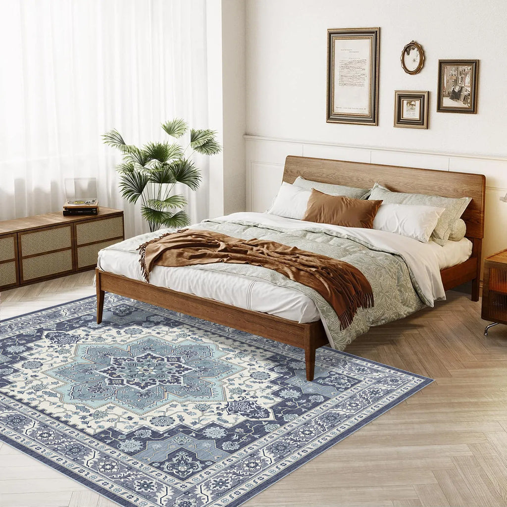 Tapis de porte bohème vintage aquarelle - Tapis doux antidérapant, résistant aux taches, lavable pour l'entrée, la cuisine, le salon, la buanderie et la salle de bain, décoration de sol absorbante 60x84 pouces