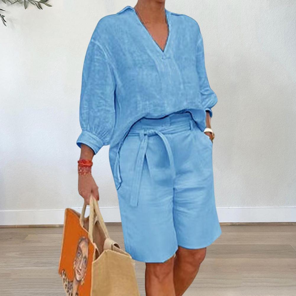 Ensemble Mode Décontractée Femme en Coton et Lin – Confort et Élégance Casual