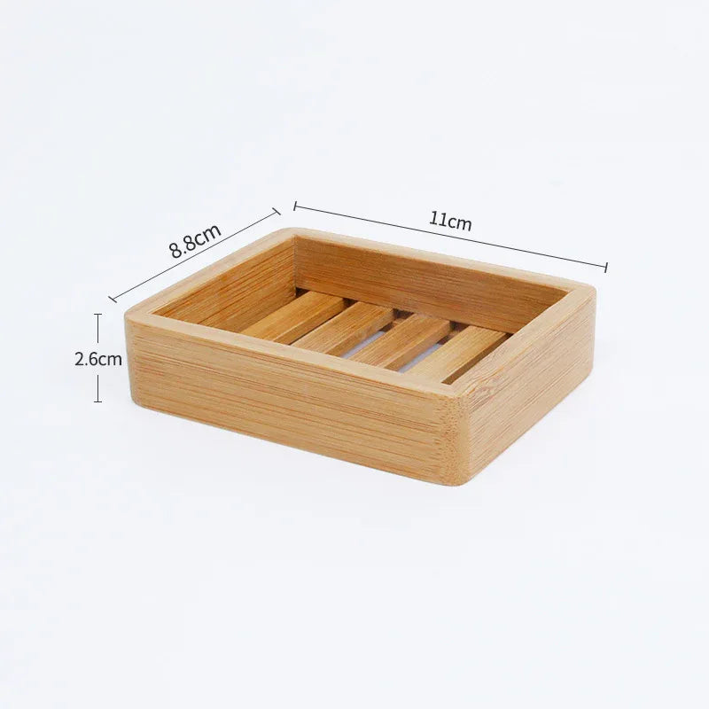 Porte-savon égouttoir en bambou et bois carbonisé
