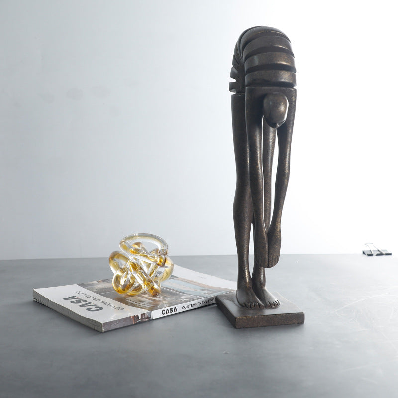 Ornements Sculptés en Portrait Courbé Minimaliste Abstrait